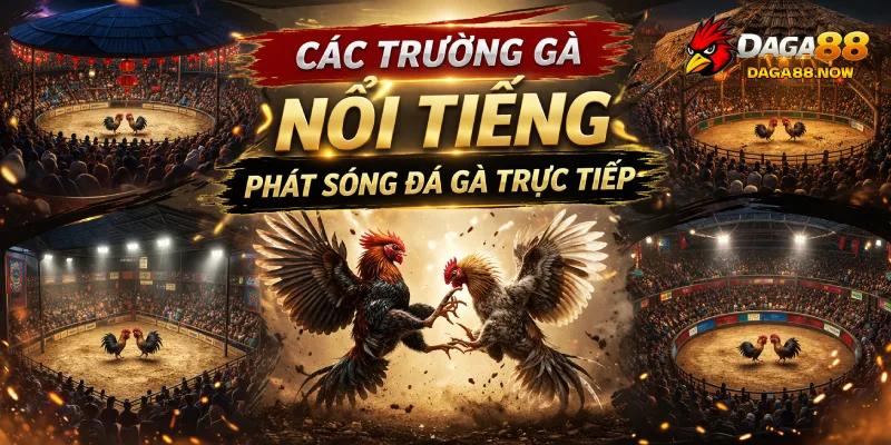 Các trường gà nổi tiếng phát sóng đá gà trực tiếp