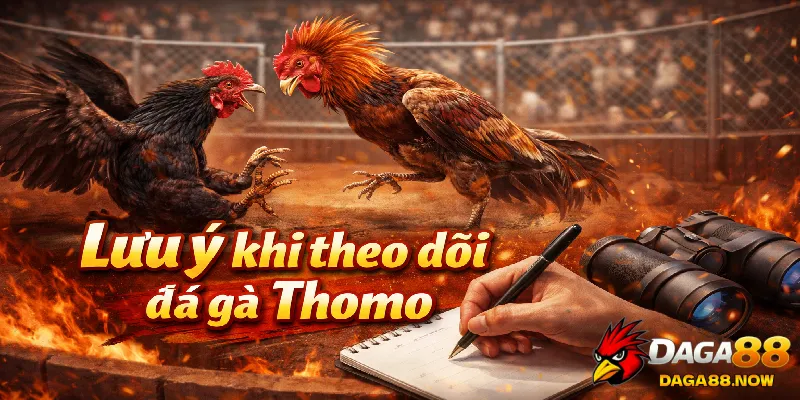 Lưu ý khi theo dõi đá gà Thomo