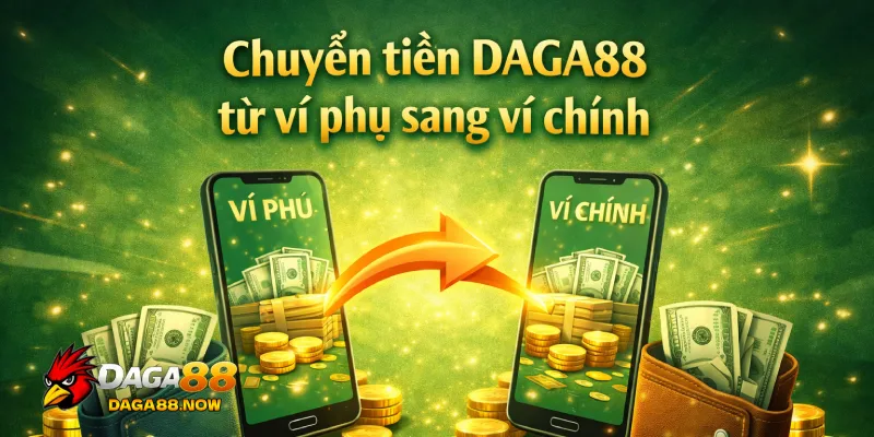 Chuyển tiền DAGA88 từ ví phụ sang ví chính