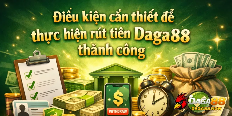 Điều kiện cần thiết để thực hiện rút tiền Daga88 thành công