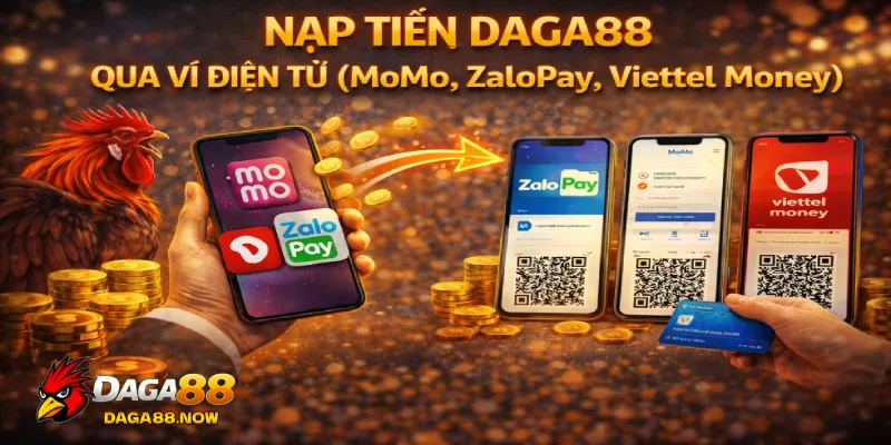Nạp tiền qua ví điện tử (Momo, ZaloPay, Viettel Money)