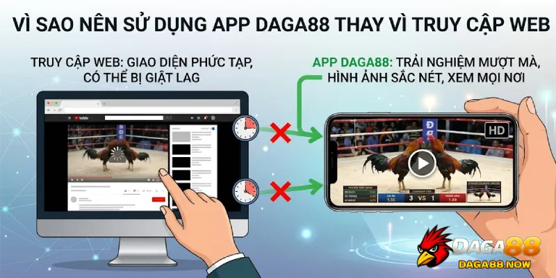 Vì sao nên sử dụng app Daga88 thay vì truy cập web